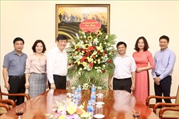 Phó Tổng giám đốc TTXVN Đinh Đăng Quang tiếp Đoàn đại biểu Ban Tuyên giáo Trung ương