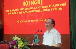 Bí thư Thành ủy Hà Nội đối thoại với đoàn viên, thanh thiếu nhi Thủ đô