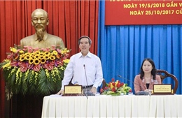 Đoàn kiểm tra của Bộ Chính trị làm việc với Ban Thường vụ Tỉnh ủy An Giang