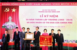 Đại học Nông lâm Thái Nguyên đón nhận Cờ thi đua xuất sắc của Chính phủ