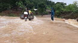 Mưa lớn gây ngập nhiều tuyến đường tại thành phố Lào Cai