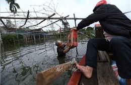 Hà Tĩnh: Nhiều xã của huyện Thạch Hà vẫn chìm trong biển nước