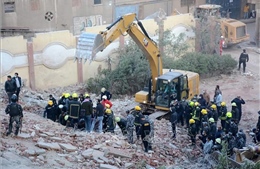 Vụ sập nhà ở Ai Cập: Tìm thấy thêm nạn nhân thiệt mạng
