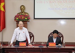 Đoàn giám sát Ủy ban Tài chính, Ngân sách của Quốc hội làm việc tại Ninh Bình
