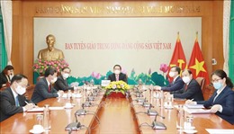 Tăng cường hợp tác giữa Ban Tuyên giáo Trung ương và Ban Tuyên huấn Trung ương Lào