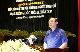Chủ tịch Quốc hội vận động bầu cử tại quận Dương Kinh, Hải Phòng