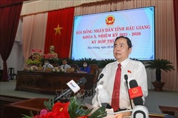 Đồng chí Trần Thanh Mẫn dự kỳ họp thứ nhất HĐND tỉnh Hậu Giang