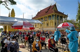 Số ca mắc COVID-19 tại Campuchia tăng mạnh do ổ dịch tại các ngôi chùa