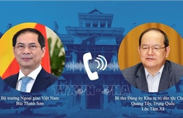 Bộ trưởng Ngoại giao Bùi Thanh Sơn điện đàm với Bí thư Quảng Tây (Trung Quốc)