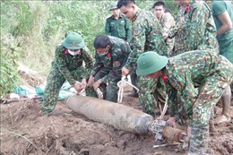 Hưng Yên: Xử lý an toàn 2 quả bom còn sót lại từ thời chiến tranh
