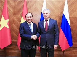 Chủ tịch nước Nguyễn Xuân Phúc hội kiến Chủ tịch Duma Quốc gia Nga