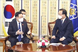 Chủ tịch Quốc hội Vương Đình Huệ hội kiến Thủ tướng Hàn Quốc Kim Bu-gyeom
