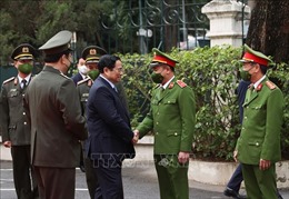 Thủ tướng thăm kiểm tra công tác đảm bảo an ninh trật tự của Công an TP Hà Nội