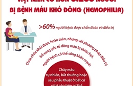 Việt Nam có hơn 6.200 người bị bệnh máu khó đông (Hemophilia)