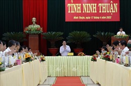 Thủ tướng Phạm Minh Chính làm việc với lãnh đạo chủ chốt tỉnh Ninh Thuận