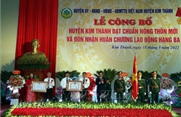 Công bố huyện Kim Thành (Hải Dương) đạt chuẩn nông thôn mới