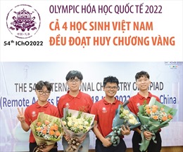 Olympic Hóa học quốc tế 2022: Cả 4 học sinh Việt Nam đều đoạt Huy chương Vàng