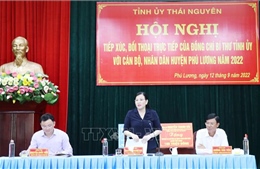 Bí thư Tỉnh ủy Thái Nguyên đối thoại với cán bộ, nhân dân huyện Phú Lương
