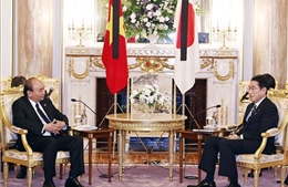 Chủ tịch nước Nguyễn Xuân Phúc hội đàm với Thủ tướng Nhật Bản 