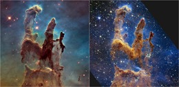 NASA công bố hình ảnh &#39;Cột trụ của Tạo hóa&#39; do kính viễn vọng James Webb chụp
