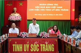 Đoàn công tác Hội Nhà báo Việt Nam làm việc tại Sóc Trăng