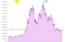 Giá Bitcoin giao dịch quanh mức 20.200 USD