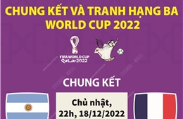 Lịch thi đấu chung kết và tranh hạng ba World Cup 2022