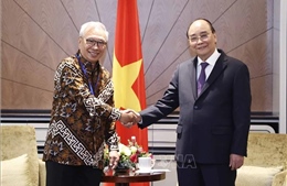 Chủ tịch nước Nguyễn Xuân Phúc tiếp Chủ tịch Hội Hữu nghị Indonesia - Việt Nam 