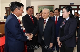 Tổng Bí thư Nguyễn Phú Trọng thăm, làm việc và chúc Tết tại tỉnh Thái Nguyên
