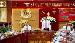 Đồng chí Võ Văn Thưởng thăm, chúc Tết các lực lượng Công an tại TP Hồ Chí Minh