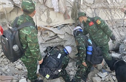 Động đất tại Thổ Nhĩ Kỳ: Lực lượng cứu nạn QĐND Việt Nam tiếp tục tìm thấy 2 nạn nhân trong đống đổ nát