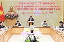 Thủ tướng chủ trì hội nghị trực tuyến toàn quốc về giải ngân vốn đầu tư công