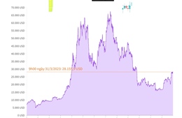 Giá Bitcoin giao dịch trên mốc 28.000 USD