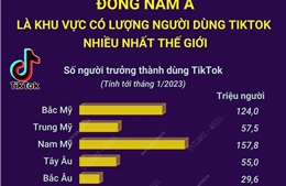 Đông Nam Á là khu vực có lượng người dùng TikTok nhiều nhất thế giới