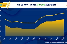 Chỉ số hàng hoá MXV-Index tăng ngày thứ 5 liên tiếp