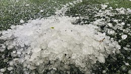 Xuất hiện mưa đá ở miền núi Quảng Ngãi sau nhiều ngày nắng nóng gay gắt