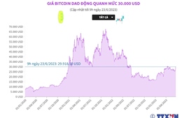 Giá Bitcoin dao động quanh mức 30.000 USD