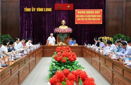 Đoàn khảo sát Hội đồng lý luận Trung ương làm việc tại tỉnh Vĩnh Long