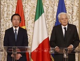 Chủ tịch nước Võ Văn Thưởng và Tổng thống Italy họp báo chung, thông tin về việc Nghị viện Italy phê chuẩn EVIPA