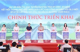 Thủ tướng dự lễ khởi công dự án các tuyến đường trọng điểm tại Bắc Ninh