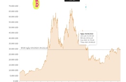 Giá Bitcoin duy trì ở mức 29.200 USD