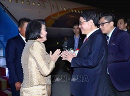 Chủ tịch Quốc hội Campuchia đến Hà Nội, bắt đầu thăm chính thức Việt Nam