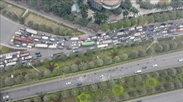 Mật độ giao thông bắt đầu tăng cao trên các tuyến đường cửa ngõ Hà Nội