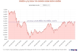 Phiên 4/9/2024: VN-Index giảm hơn 8 điểm