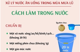 Xử lý nước ăn, uống trong mùa mưa lũ: Cách làm trong nước