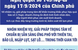 Nghị quyết số 143/NQ-CP: Nhóm nhiệm vụ, giải pháp trọng tâm về chuẩn bị sẵn sàng ứng phó với thiên tai