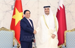 Thủ tướng Phạm Minh Chính hội đàm với Thủ tướng Nhà nước Qatar