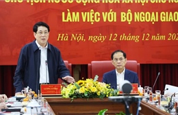 Chủ tịch nước Lương Cường làm việc với Bộ Ngoại giao