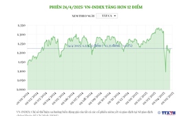 Phiên 24/4/2025: VN-Index hơn 12 điểm