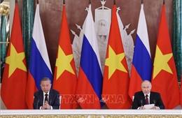 Tổng Bí thư Tô Lâm và Tổng thống Vladimir Putin phát biểu với báo chí